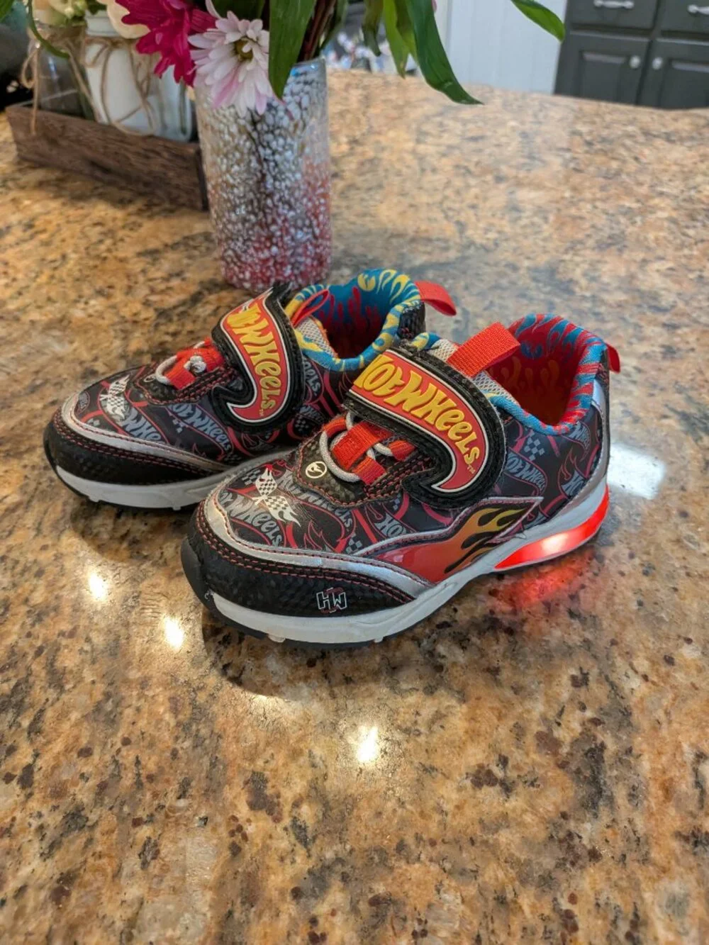 Hot Wheels Toddler Size 9 Lighted Athletic Sneaker